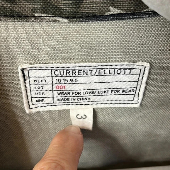 CURRENT/ELLIOT Fatigue Army Jacket Pockets, Size L - Picture 9 of 12